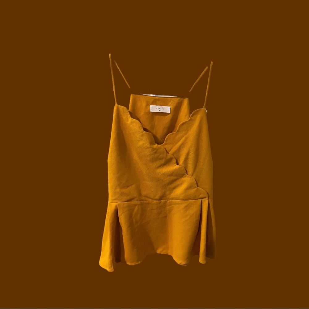 Yellow thin strip blouse